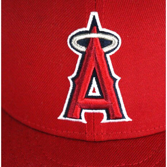 New ERA Los Angeles Angels MLB Wool Fitted Cap 7 1/8 USA Made Hologram Hat - Picture 2 of 8